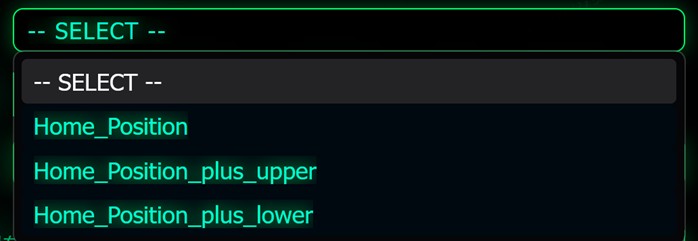 VOCAB SET dropdown list expanded