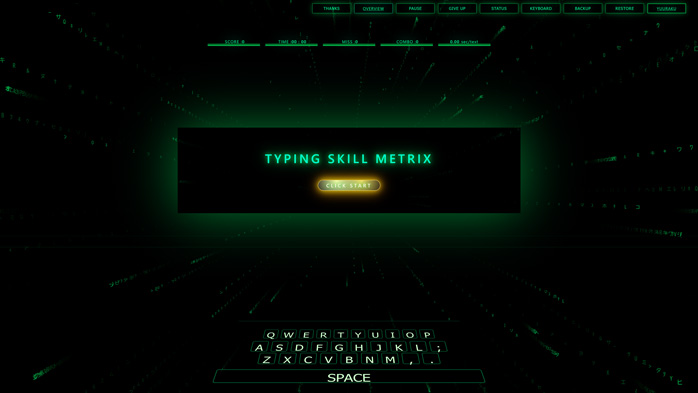 Top screen with KEYBOARD button and compact keyboard