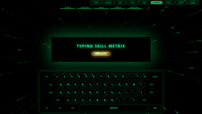 ソフトウェアキーボード表示（フル）